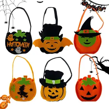 Холщовая сумка-тоут с тыквой на Хэллоуин, большая сумка-тоут с тыквой на Хэллоуин, сумка-призрак для вечеринок на Хэллоуин