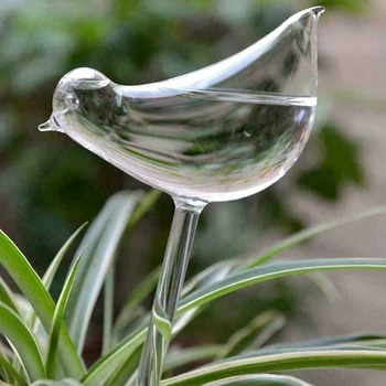 Самополивающиеся шарики для полива растений в форме птицы, прозрачные аквалампы ручной выдувки