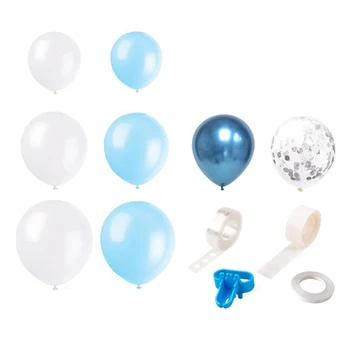 Набор для арки с голубой гирляндой из воздушных шаров, свадебное украшение, праздничные принадлежности для детского душа, годовщина помолвки