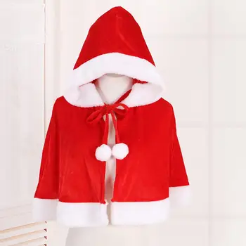 Плащ Санта-Клауса усиливает атмосферу, Рождественская накидка, бархатная нарядная одежда, мода Унисекс, Дети, взрослые, Рождественская шаль