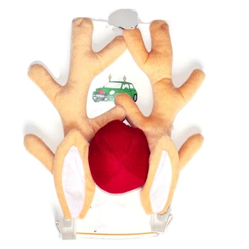 3 шт. Рождественские Оленьи рога и красный нос, украшение экстерьера автомобиля, украшение из оленьих рогов для грузовика, декор внедорожника, автомобильные аксессуары