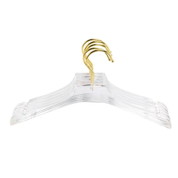 5 шт. Прозрачная акриловая вешалка для одежды с прозрачными рубашками, вешалка для платья с вырезами для леди, детские