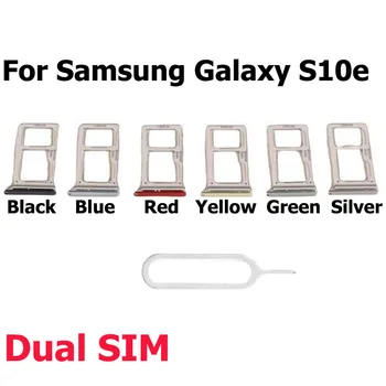 Устройство для чтения двух SIM-карт Гибкий кабель для Samsung Galaxy S10e, держатель лотка для SIM-карт, разъем адаптера, Запасные части
