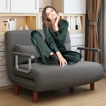 Relax 65 см Серый Простой Раскладной диван-кровать Серый Раскладывающийся Индивидуальный Диван-органайзер Минималистичная мебель для спальни салона Fauteuil