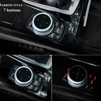 1 шт. Центральная консоль автомобиля, Мультимедийная кнопка, ручка переключения, Авточехол, защита от царапин, украшение автомобиля для BMW F10 F20 F30 iDrive