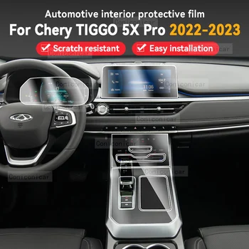 Для Chery Tiggo 5X Pro Hybrid 2022 2023 Пленка на панель коробки передач, защитная наклейка на приборную панель, автомобильные аксессуары для интерьера от царапин