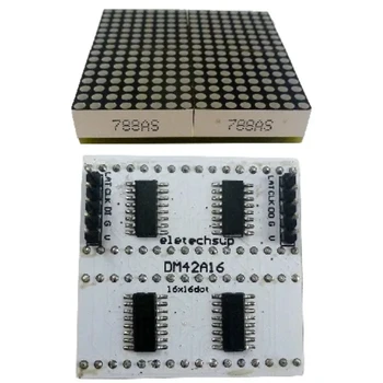 Мини-Матрица 16x16 Красный Светодиодный Дисплей Точечный Цифровой Ламповый Модуль 74hc595 Привод Для Arduino Для UNO MEGA2560 Из-За Raspberry Pi