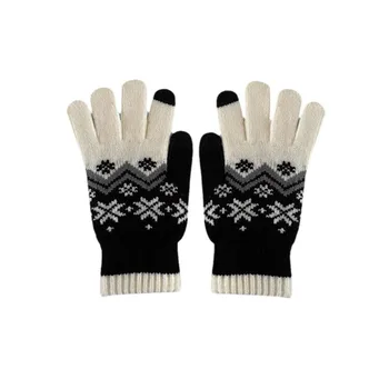 Перчатки Зимние простые универсальные студенческие велосипедные теплые и холодные трикотажные перчатки с сенсорным экраном, пара трендовых перчаток
