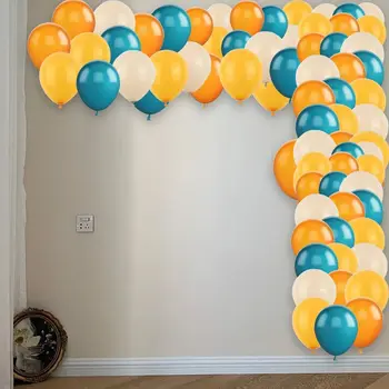 Комплект арки из желтого воздушного шара в стиле Groovy Boho, комплект сине-оранжевой гирлянды из воздушных шаров, Лимонно-желтый Мальчик