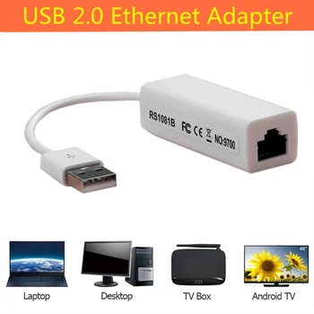 USB 2.0 Ethernet Адаптер Сетевая Карта USB-RJ45 10/100 Мбит/с Интернет-Кабель Локальной Сети Для MacBook PC Windows XP 7 8 10 ЛЮКС