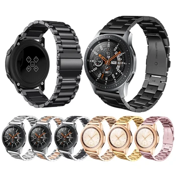 Ремешок из нержавеющей стали для Samsung Watch 22 мм 20 мм, мужской деловой металлический ремешок для часов, замена умных часов, петля для традиционных часов