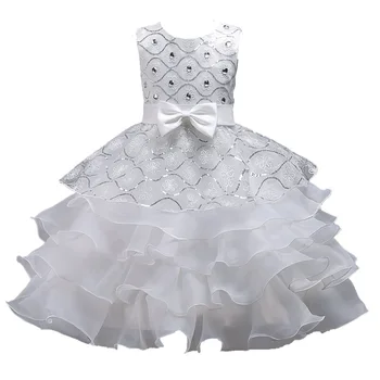 Платья принцесс для девочек с бантом, однотонные короткие вечерние платья для выпускного вечера, дня рождения, свадьбы, детское летнее платье для девочек