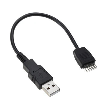 20-сантиметровый 9-контактный разъем для подключения к внешней материнской плате ПК с разъемом USB A Внутренний удлинитель данных D5QC