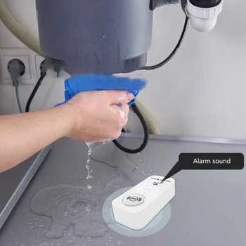 Интеллектуальный WiFi Детектор уровня перелива воды Охранная Звуковая сигнализация Утечка в ванной комнате Удаленный монитор R7UA