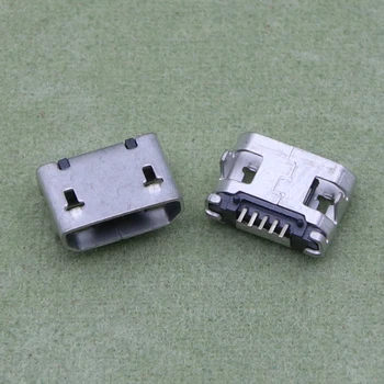 10-100ШТ 7,2 мм Без боковой плоской горловины короткий контактный разъем Micro USB 5pin DIP2 Порт передачи данных Разъем для зарядки мобильного концевого штекера