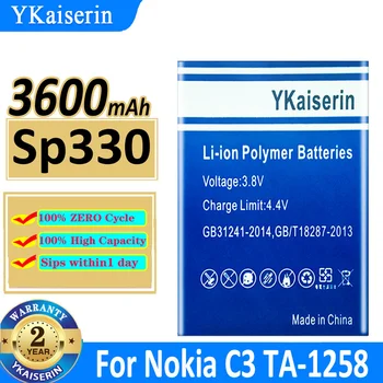 3600 мАч YKaiserin аккумулятор Sp330 для Nokia C3 TA-1258 TA1258 Bateria