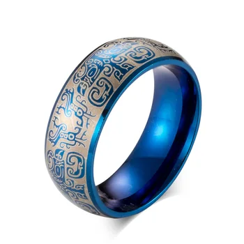 BOEYCJR Новое кольцо из титановой стали с древним руническим узором, мужские кольца, модные украшения, кольца на палец с энергией Удачи для мужчин