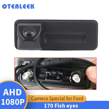 1080P AHD объектив Fish eyes с широким углом обзора камеры с ручкой багажника для skoda octavia 2014