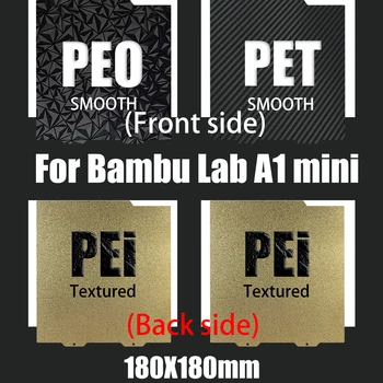 Монтажная Пластина Для мини-3D-принтера Bambu Lab A1 184 мм Из Пружинной Стали С Двусторонней Печатью PET PEO Лист Для мини-Тепловой Кровати bambu lab A1