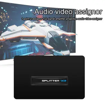 4K 1080p HDCP, HDMI-совместимый разветвитель, усилитель сигнала 1x2, распределитель аудио-видео для проекторов, 1 в 2 выхода, бесплатная доставка