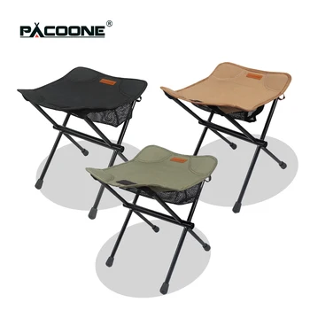 Складной стул PACOONE для кемпинга на открытом воздухе из сверхлегкого алюминиевого сплава, маленькие табуретки для рыбалки Mazar, скамейка для барбекю, Мини-Портативные Стулья для поезда