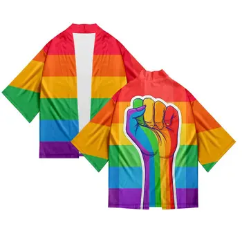 Кимоно в стиле ЛГБТ Японская Одежда Для женщин/Мужчин 2023 Горячая Распродажа Топов Унисекс