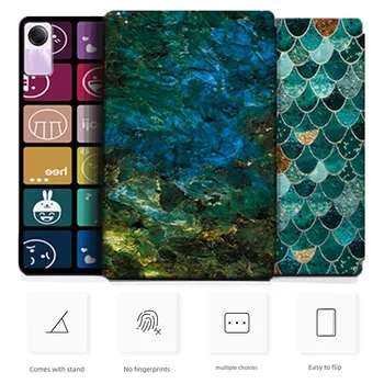 Для Funda Xiaomi Redmi Pad SE Case 11 Дюймов 2023 MI Pad 6 Pro Роскошный Мягкий Чехол из Зеленого Мрамора для Xiaomi Redmi Pad SE Tablet Case