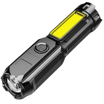 Фонарик-фонарик USB с белой подсветкой XPE Highlight 100000 люмен, Аксессуары из ABS, Черный светодиод, самый мощный перезаряжаемый