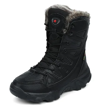 Мужские зимние ботинки, нескользящая мужская походная обувь для мужчин, зимние мужские ботильоны, кроссовки, водонепроницаемые военные ботинки, обувь для пустыни