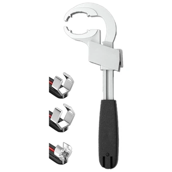 1 комплект гаечных ключей, используемых для разборки и сборки сантехнических изделий, включая комплектную фурнитуру, многофункциональную серебристо-черную