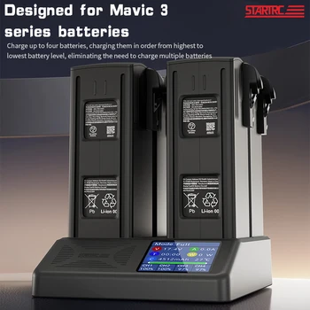 Зарядное устройство для DJI Mavic 3 Pro/Cine/Classic Battery База Для Быстрой зарядки Светодиодного дисплея Intsligent Charge Manager Источник Питания