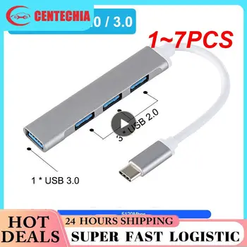1-7 шт. в 1 USB C Концентратор Типа C К USB3.0 Type-C 3xUSB Высокоскоростной Разветвитель 4 Порта Док-Станция Адаптер Для Зарядки Ipad Macbook