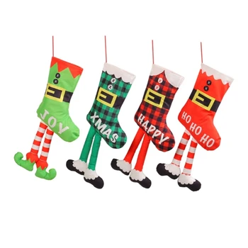 Рождественские чулки с длинными ножками, Подарочные пакеты для конфет для детей, Елка для каминов, 50 фунтов