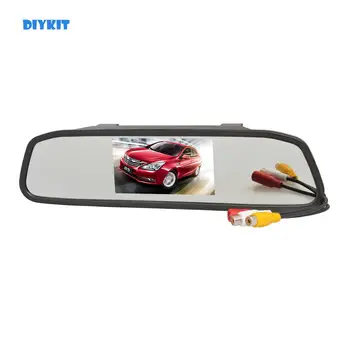 DIYKIT 4,3-дюймовый цветной TFT-ЖК-монитор с автоматическим обратным движением, зеркало заднего вида для автомобиля, резервная DVD-камера для транспортных средств