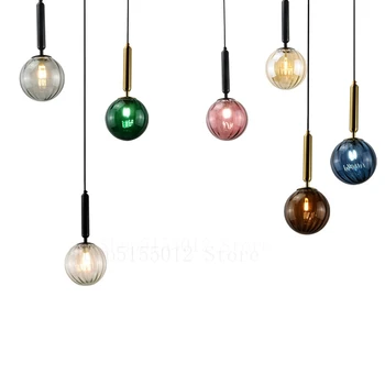 Современные подвесные светильники с витражными шарами G9 Led с теплым и белым светом, подвесные светильники для гостиной