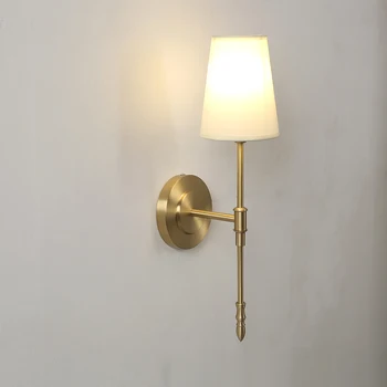 Настенный светильник из скандинавской бронзы для зеркала в ванной, спальни, коридора, лестницы, современное настенное бра, светильник для помещений, декоративные светодиодные фонари