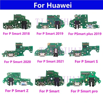 Новый USB Порт Для Зарядки Док-станция Гибкий Кабель С МИКРОФОНОМ Для Huawei P Smart pro S Z 2018 2019 2020 2021 P Smart plus 2018 2019