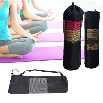 Удобный Черный рюкзак для йоги, коврик для йоги, Водонепроницаемая Сетка для переноски рюкзака, Регулируемый ремень, Спортивный инструмент, спортивные сумки