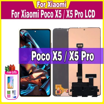 Жк-дисплей AMOLED Для Poco X5 LCD 22111317PG Дисплей Для Xiaomi PocoX5 pro LCD X5Pro 22101320G Дисплей С Сенсорным Экраном и Рамкой Дигитайзер
