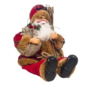 Рождественская кукла Санта-Клауса Веселые Рождественские украшения Настольное украшение Санта-Клауса Рождественский Подарок на Новый год для детской игрушки