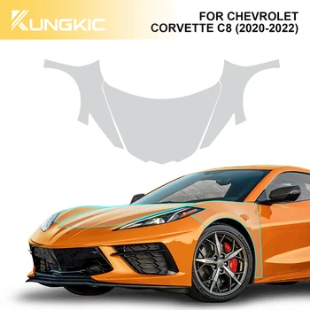 Автомобильная Невидимая Прозрачная пленка для кузова из ТПУ для Chevrolet Corvette C8 2020 2021 2022, Аксессуары для наклеек на двигатель, Крыло, Заднюю дверь