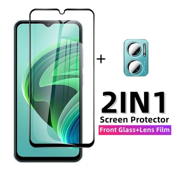 Полное Защитное Закаленное Стекло 2В1 Для Xiaomi Redmi 10 5G 10A 10C 10 Prime 2022 Пленка Для Объектива Камеры Протектор Экрана