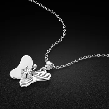 Минималистичное модное ожерелье с бабочкой из стерлингового серебра 925 пробы на цепочке для женщин, изысканные ювелирные изделия, Изысканное колье с бантом, свадебный подарок для девушки