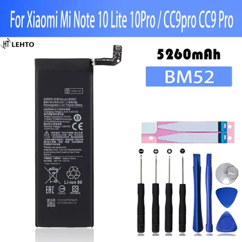 Аккумулятор BM52 100% оригинальной емкости для мобильного телефона MI CC9 PRO с высокой заменой аккумуляторов Bateria