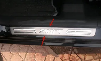 Для Suzuki Swift 2005-2016, защитная пластина автомобильного порога из нержавеющей стали, приветственная педаль, защита от царапин, автомобильные аксессуары