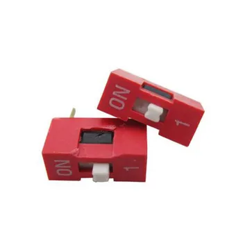 10шт Переключатель с циферблатом 2,54 мм, 2 контакта, кнопки включения-выключения с покрытием из красного золота для оборудования Hi-Fi Оптом