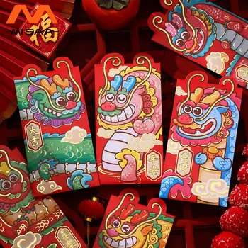 Весенний фестиваль, красный конверт, Праздничные торжества, Трехмерный Li Shi Feng 2024, Новогодний креативный красный конверт, Красный конверт