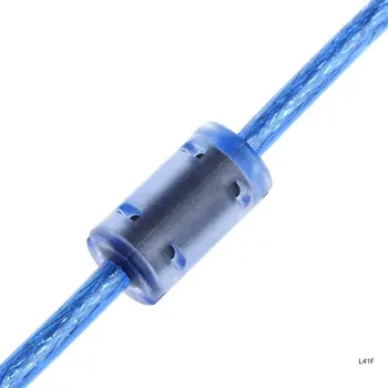 Высокоскоростной Прозрачный синий кабель для принтера USB 2.0 от штекера типа A до штекера типа B Dua