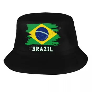 Широкополые шляпы с Бразильским флагом, крутые бразильские вентиляторы, солнцезащитный козырек, Крутые уличные летние рыбацкие кепки, рыболовная шляпа