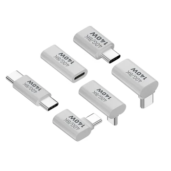 Адаптер Type-C USB C 140W 40G 8K Plug Быстрая Зарядка и Высокоскоростная Передача Данных для Ноутбуков, Телефонов и Планшетов Pads 24BB